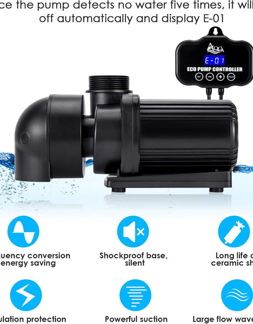 Load image into Gallery viewer, 800-3200GPH Controllable Water Pump,Circulation Make Wave/Feed Mode/20 Options Flow Adjustable Multifunction Submersible or External Powerful Return Pump for Saltwater &amp; Freshwater Fish Tank
