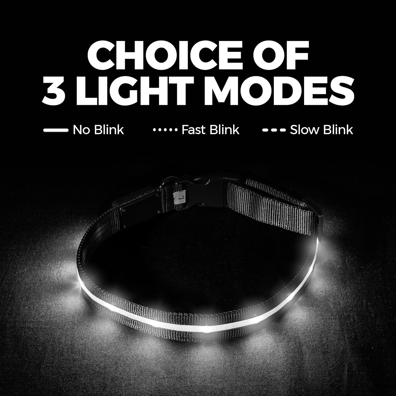 ' Safety LED Dog Collar – USB Rechargeable with Water Resistant Flashing Light – Xsmall Orange