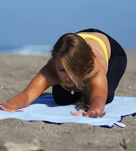 Gosweat Hot Yoga Towel in Teal - Super Absorbent, 100% Microfiber, Suede, Bikram Yoga Towel