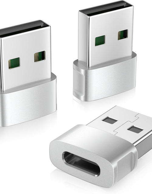 Load image into Gallery viewer, USB Type-C Female to USB Male Adapter 3-Pack,Zinc Alloy USBC Charger Block-Converter for Iphone 13 12 11 Pro Max SE 2022,Airpods,Ipad 8 Air 4 4Th Mini 6 6Th,Samsung Galaxy Note 10 20 21 S20 S21 Fe A72
