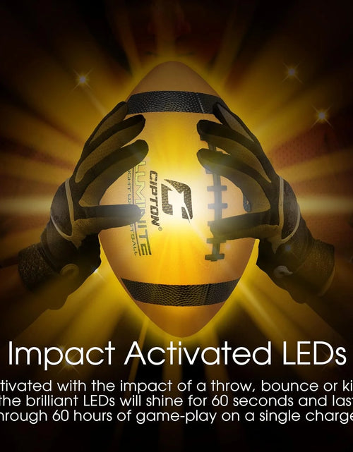 Load image into Gallery viewer, LED Light up Football, Glow in the Dark, Junior Size, Glow in the Dark for Night Play
