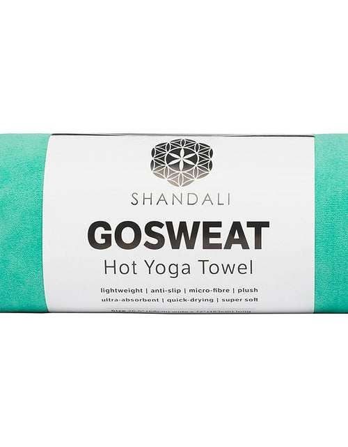 Load image into Gallery viewer, Gosweat Hot Yoga Towel in Teal - Super Absorbent, 100% Microfiber, Suede, Bikram Yoga Towel
