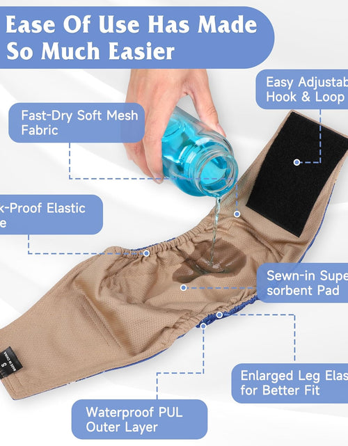 Load image into Gallery viewer, Premium Male Dog Wraps - High Absorbency Male Dog Diapers (Pack of 3) - Washable Belly Band for Male Dogs Incontinence and Puppy Training (Sailboat, XL)
