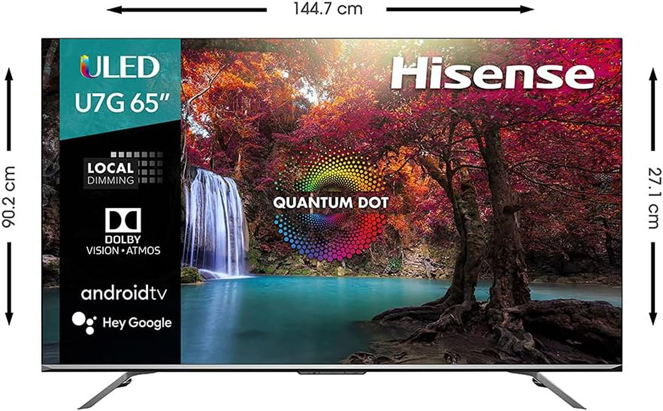 ULED Premium 65-Inch U7G Quantum Dot QLED Series Android 4K Smart TV with Alexa Compatibility (65U7G, 2021 Model)