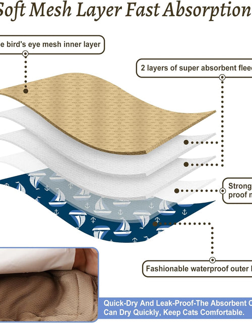 Load image into Gallery viewer, Premium Male Dog Wraps - High Absorbency Male Dog Diapers (Pack of 3) - Washable Belly Band for Male Dogs Incontinence and Puppy Training (Sailboat, XL)
