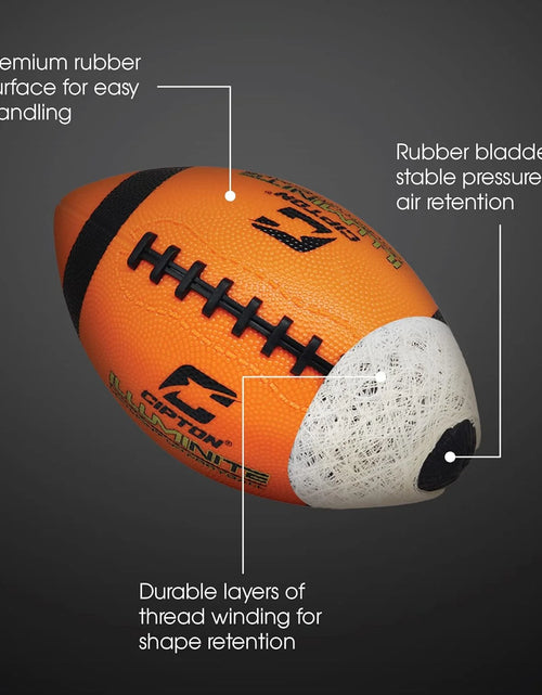 Load image into Gallery viewer, LED Light up Football, Glow in the Dark, Junior Size, Glow in the Dark for Night Play
