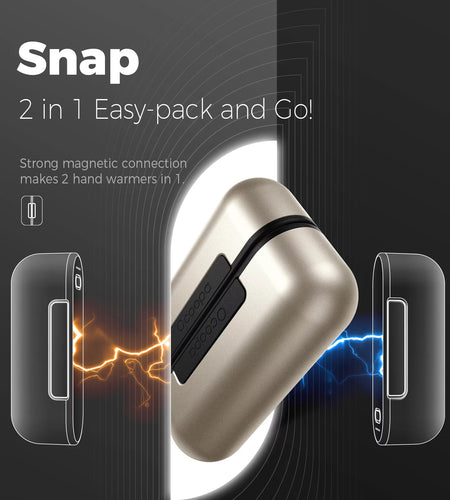 Hand Warmers 2 Pack, 10000Mah Magnetic Electric Hand Warmers Rechargeable, 16 Hrs Warmth 4 Levels Heat up to 136℉, Tech Gifts for Men Women