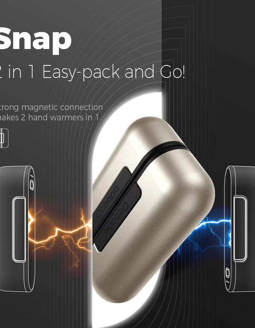Load image into Gallery viewer, Hand Warmers 2 Pack, 10000Mah Magnetic Electric Hand Warmers Rechargeable, 16 Hrs Warmth 4 Levels Heat up to 136℉, Tech Gifts for Men Women
