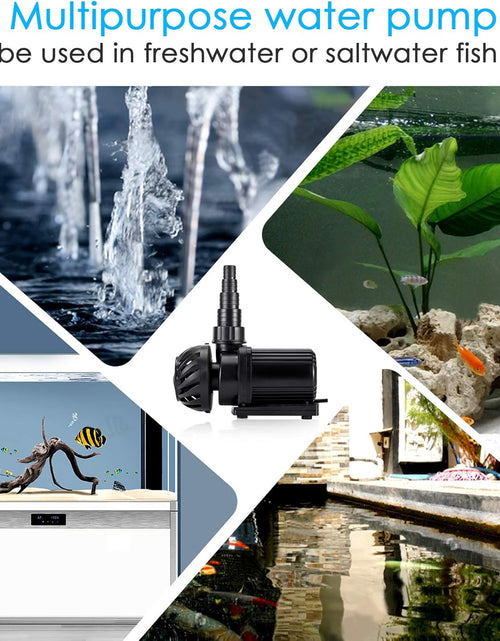 Load image into Gallery viewer, 800-3200GPH Controllable Water Pump,Circulation Make Wave/Feed Mode/20 Options Flow Adjustable Multifunction Submersible or External Powerful Return Pump for Saltwater &amp; Freshwater Fish Tank
