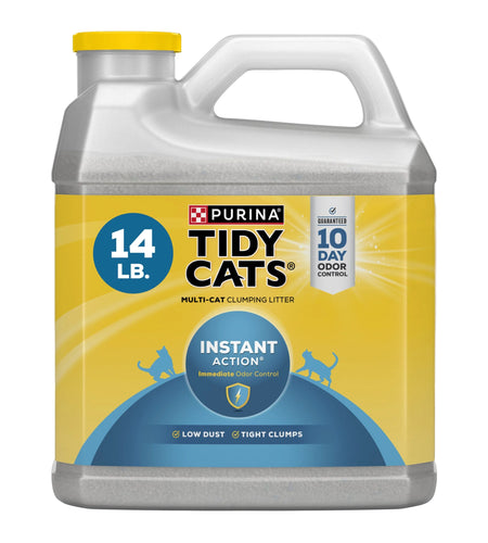 Purina  Instant Action Clumping Cat Litter, Natural, Low Dust, Odor Control, 14 Lb. Jug