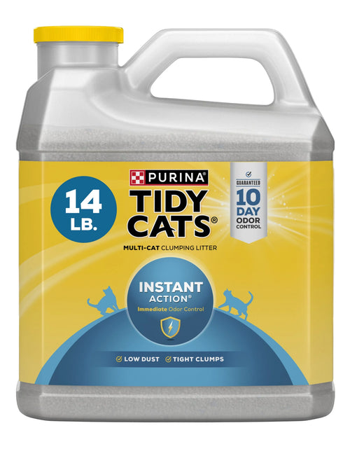 Load image into Gallery viewer, Purina  Instant Action Clumping Cat Litter, Natural, Low Dust, Odor Control, 14 Lb. Jug
