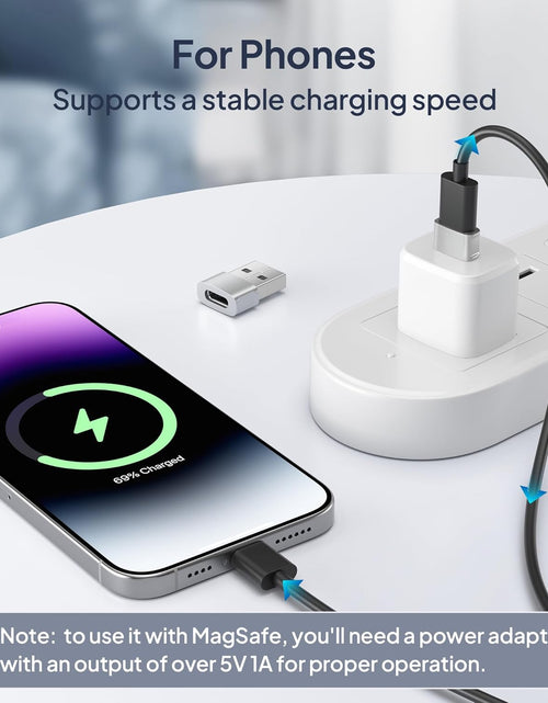 Load image into Gallery viewer, USB Type-C Female to USB Male Adapter 3-Pack,Zinc Alloy USBC Charger Block-Converter for Iphone 13 12 11 Pro Max SE 2022,Airpods,Ipad 8 Air 4 4Th Mini 6 6Th,Samsung Galaxy Note 10 20 21 S20 S21 Fe A72
